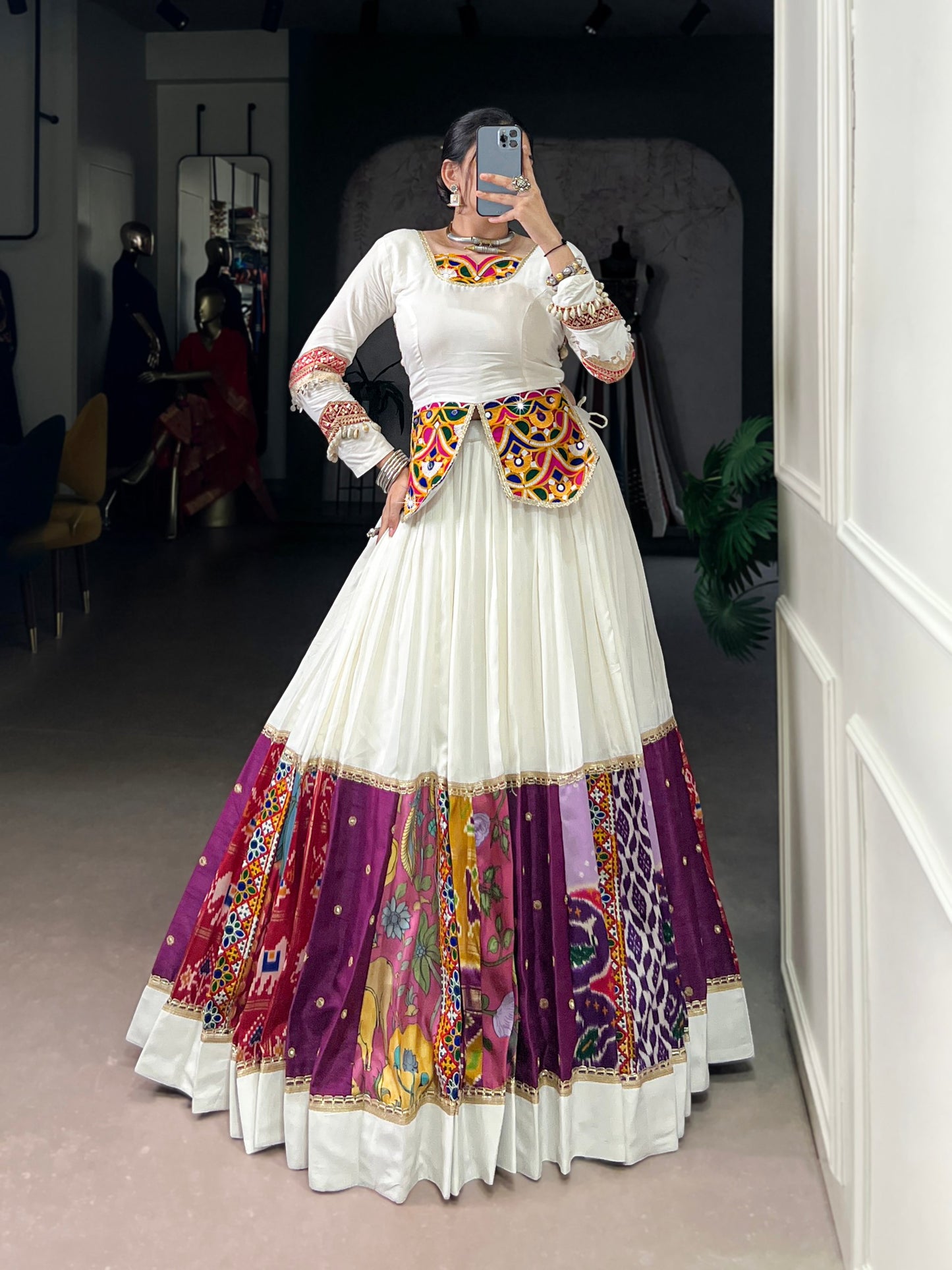 Vibrant Multicolor Traditional Lehenga for Dynamic Garba Dance