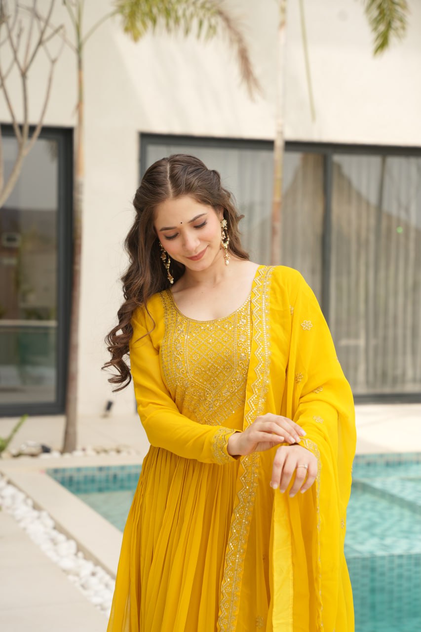 Elegant Designer Gown for Indian Celebrations