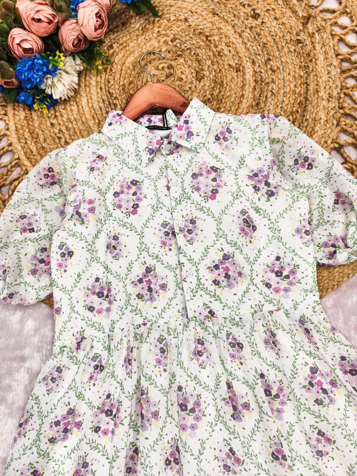 Lavender Georgette Maxi Dress - Vacation Special Collection