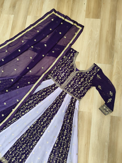 Designer Gown-Dupatta Collection | Zari & Sequin Embroidery