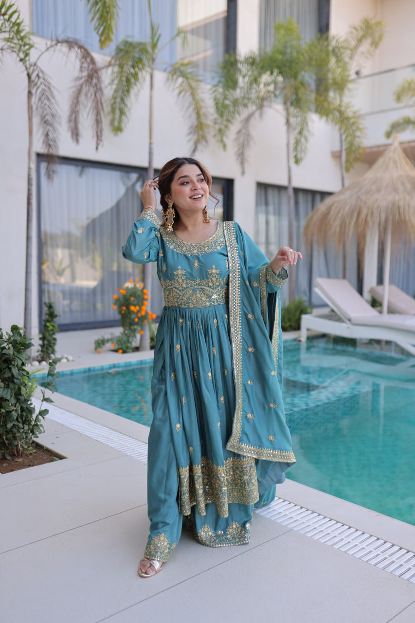 RangBhoomi Premium Designer Ready-to-Wear Top, Sharara, and Dupatta Set Collection 2026