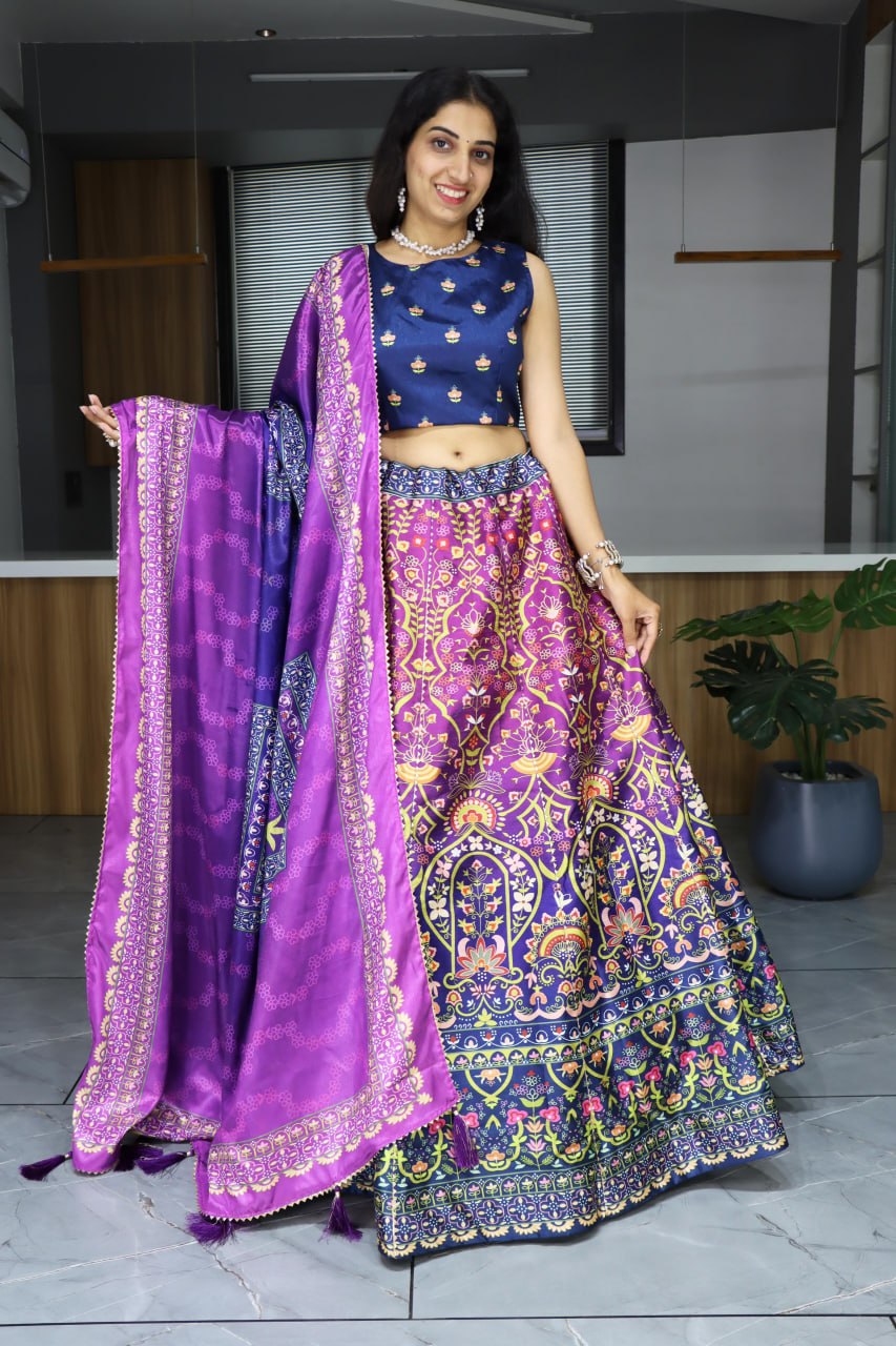 RangBhoomi Exclusive Printed Lehenga Collection – Vibrant Floral and Geometric Ethnic Wear