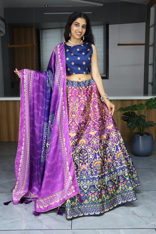 RangBhoomi Exclusive Printed Lehenga Collection – Vibrant Floral and Geometric Ethnic Wear