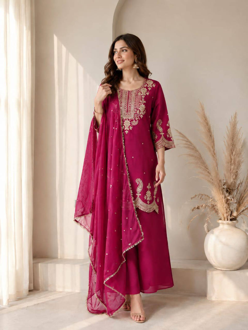 RangBhoomi Designer Wear Festival Special Collection - Elegant Two-Tone Ensemble with Sequined Details