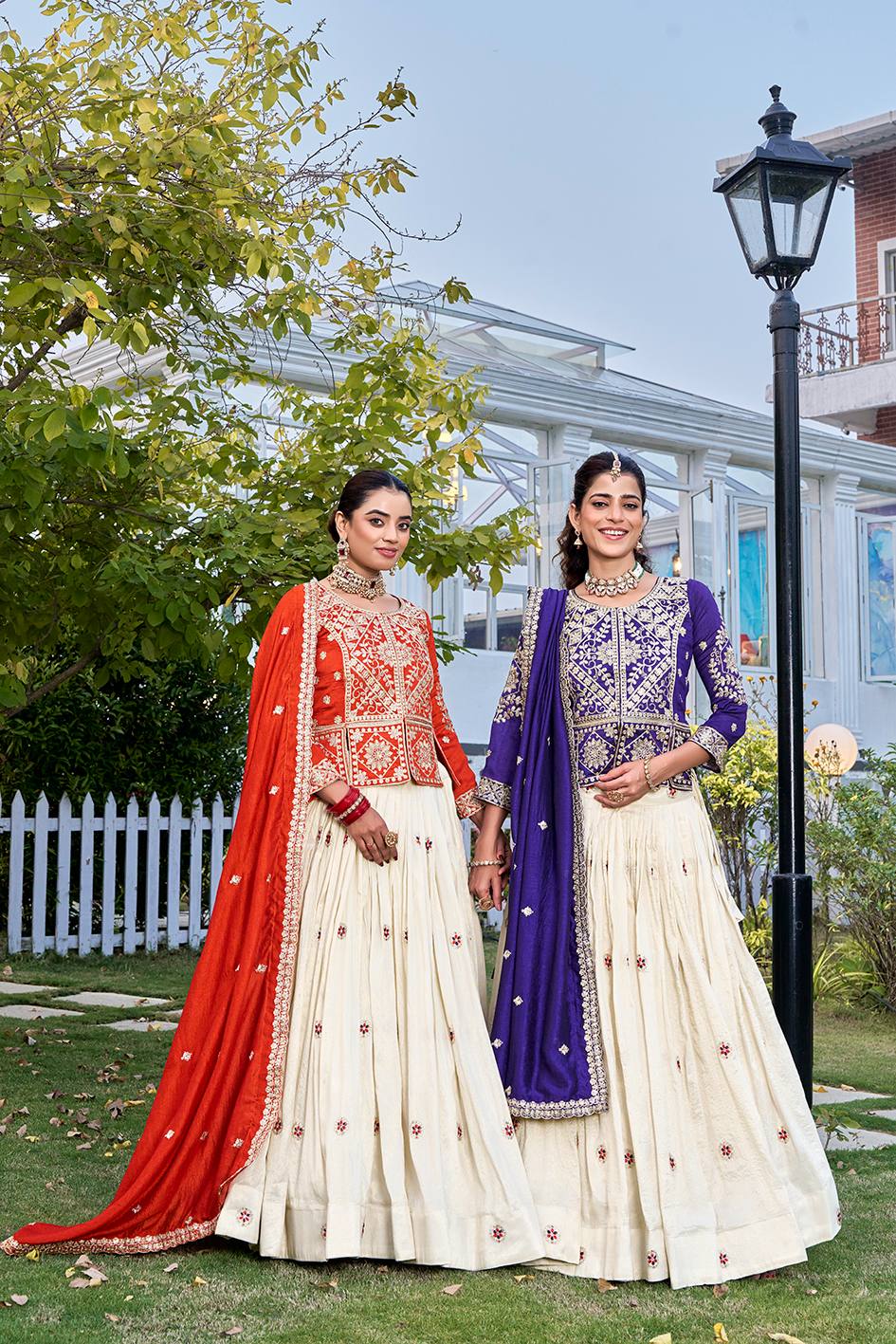 RangBhoomi Elegant Festival Lehenga Choli Set with Heavy Embroidery & Pure Silk Fabric