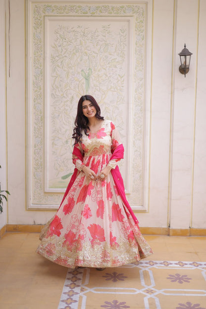 Premium Ready-to-Wear Gown with Matching Dupatta Set