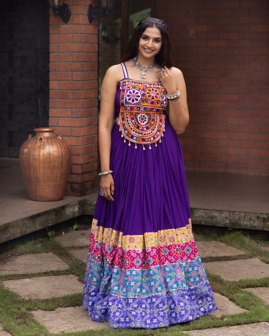 Elegant Ethnic Women's Lehenga Set with Intricately Designed Fancy Top for Festive Celebrations