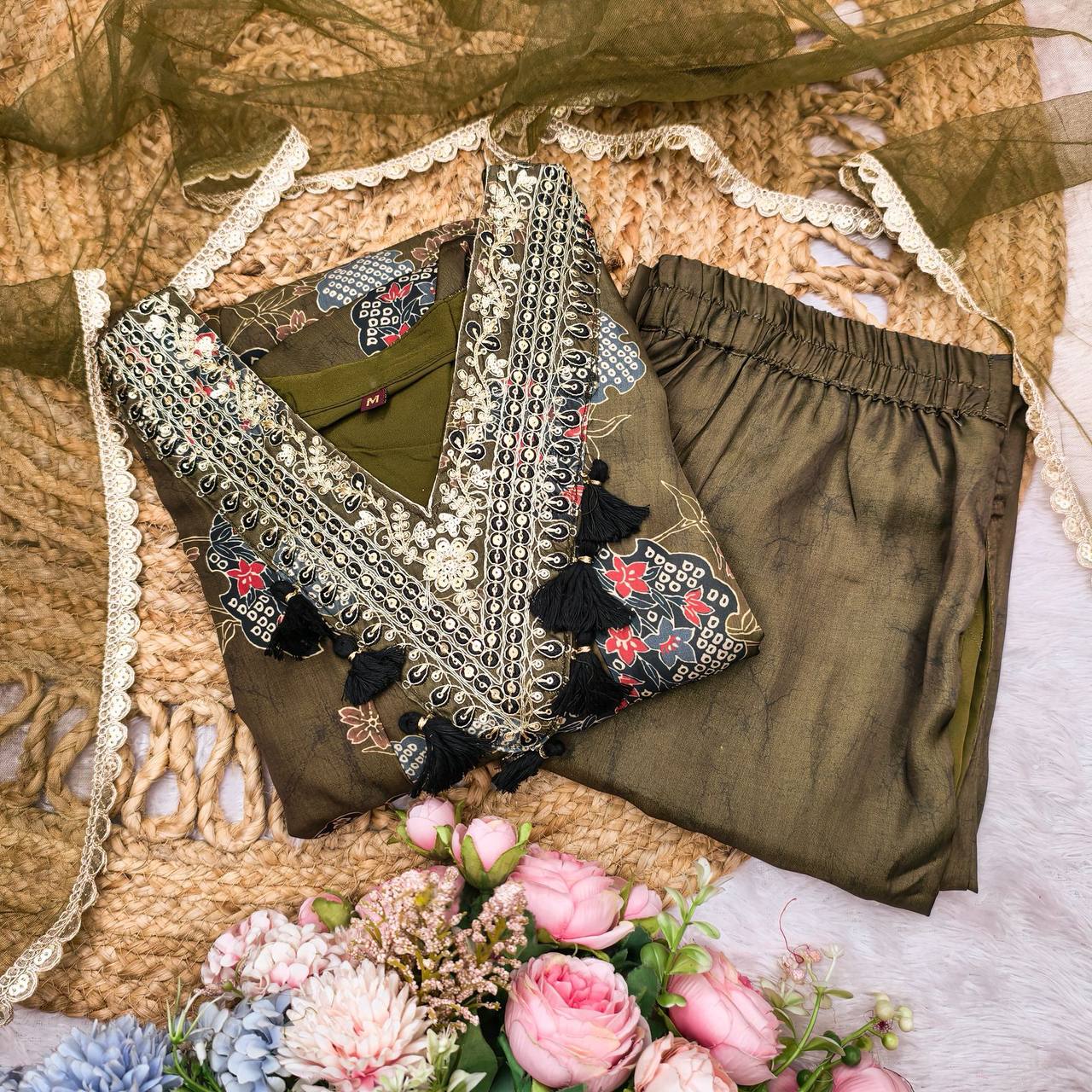 Elegant Anarkali Salwar Suit with Digital Print & Dupatta