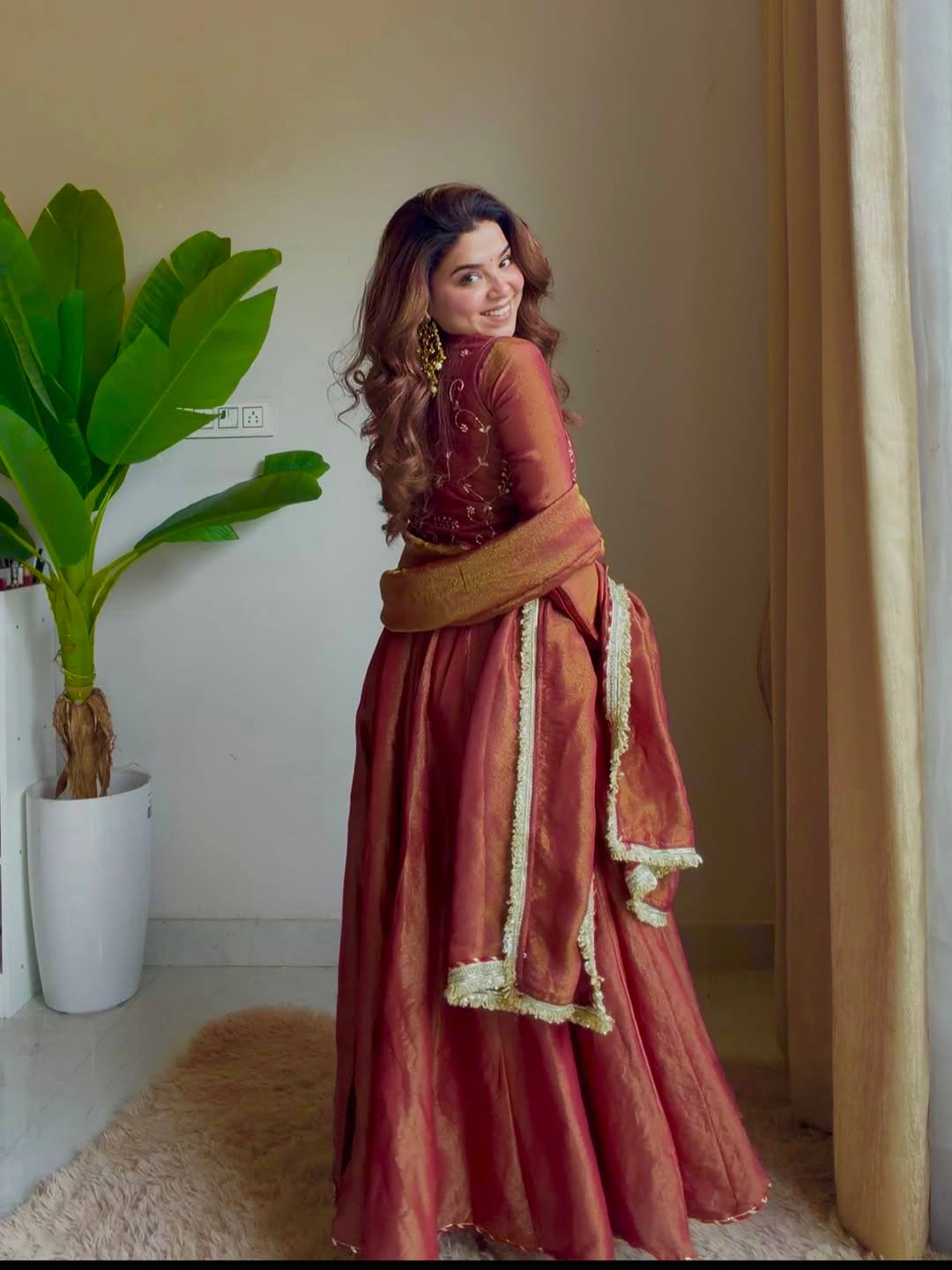 RangBhoomi New Designer Heavy Cosmos Silk Maxi Anarkali Suit – Embellished Festive Gown