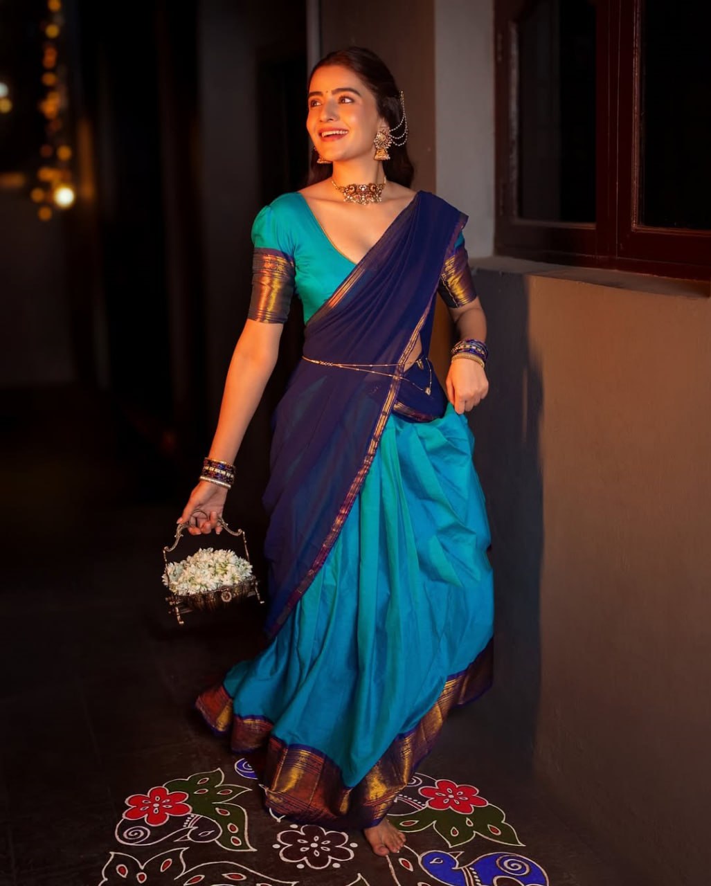 RangBhoomi Elegant Kanjivaram Silk Lehenga Set with Zari Weaving and Georgette Dupatta