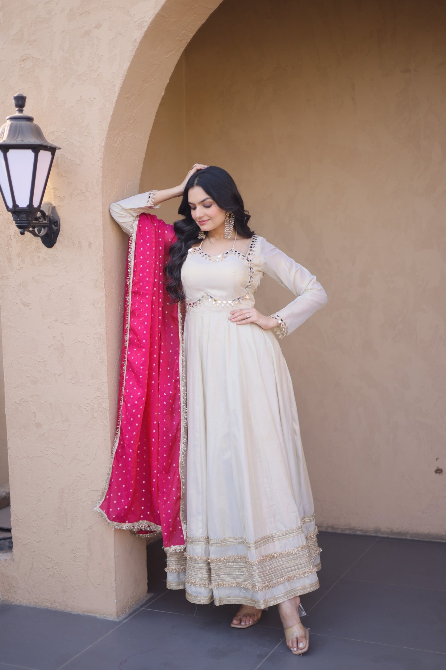 Elegant Gown with Dupatta Collection 2026 – Timeless Design with Classic Embroidery