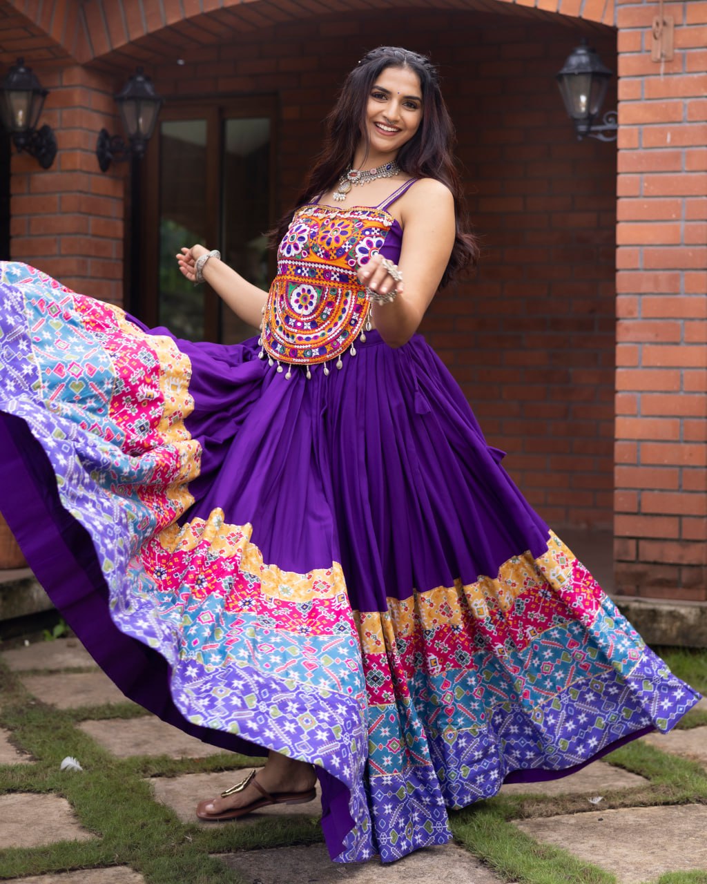 Elegant Ethnic Women's Lehenga Set with Intricately Designed Fancy Top for Festive Celebrations