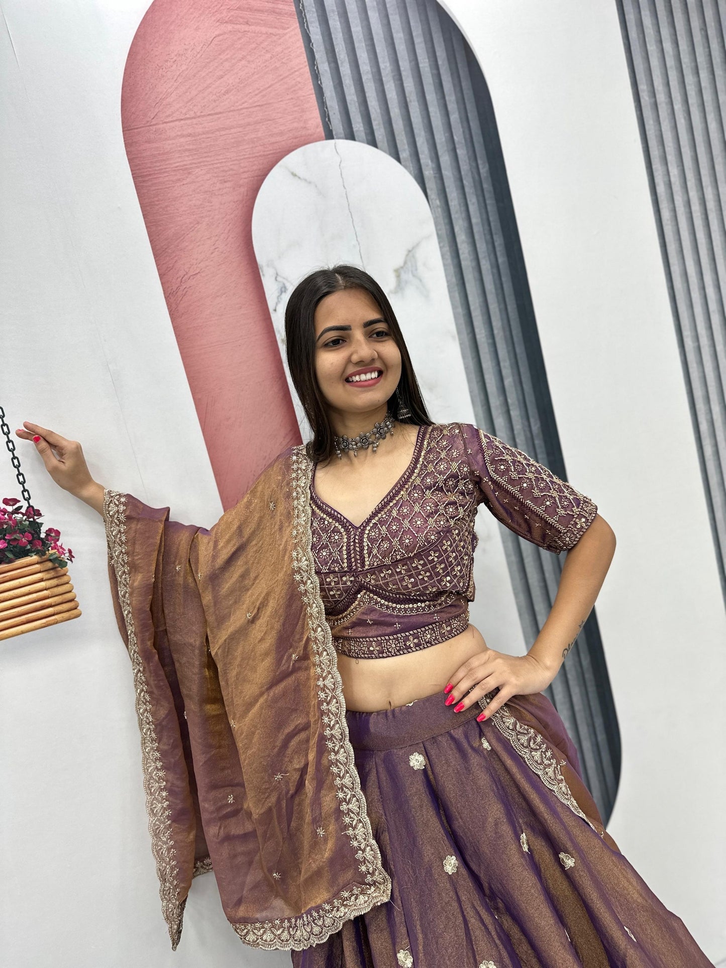 RangBhoomi Exclusive New Festival Lehenga Choli Set with Heavy Embroidery and Sequins