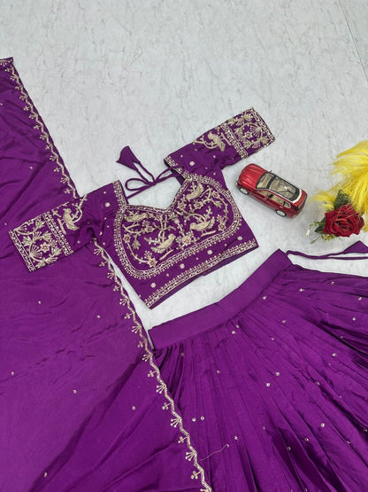 RangBhoomi Exclusive New Festival Lehenga Choli Set with Heavy Embroidery and Sequins
