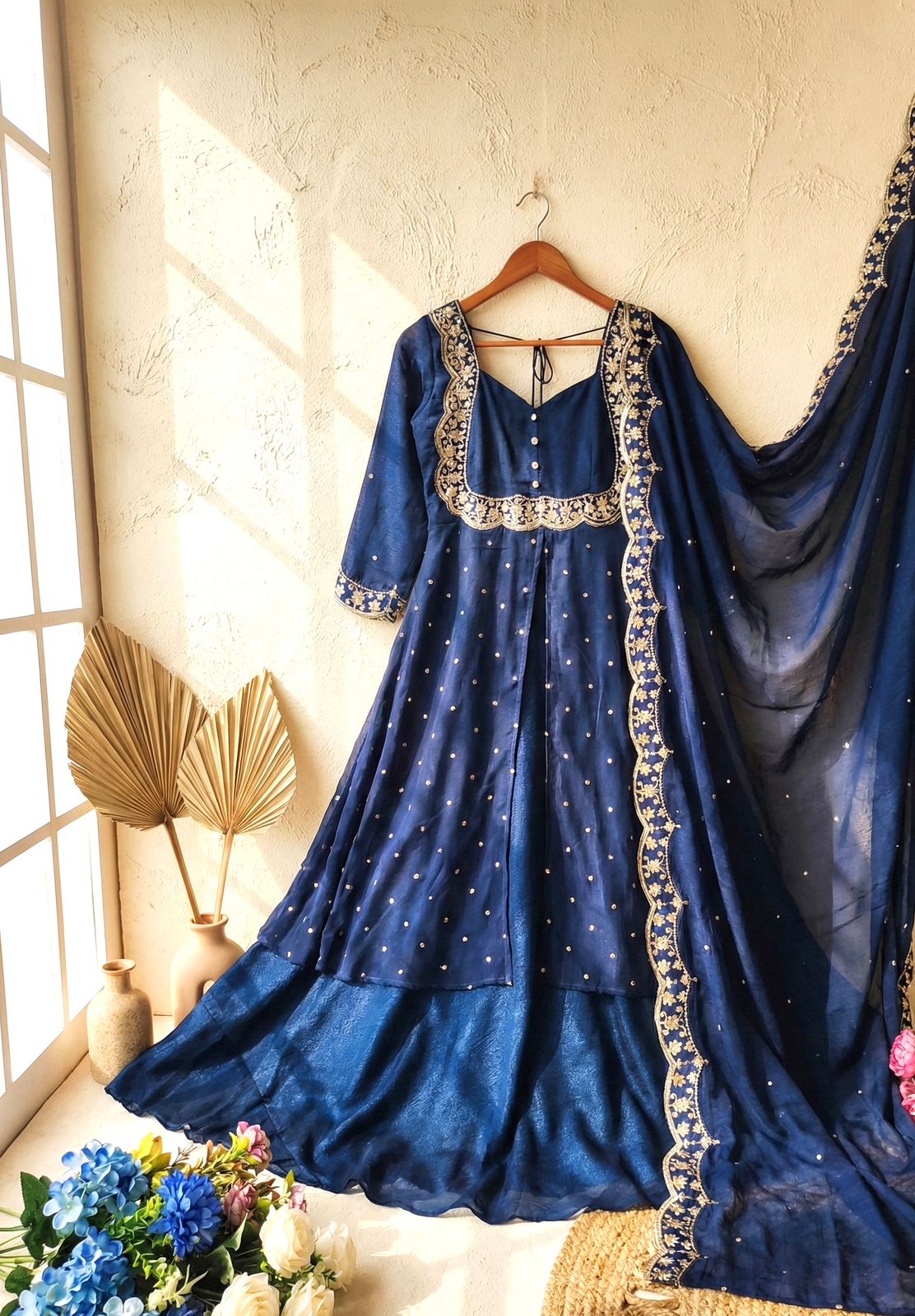 Elegant Skirt and Cape Ensemble for Modern and Traditional Fashion