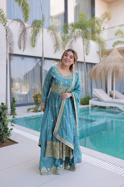 RangBhoomi Premium Designer Ready-to-Wear Top, Sharara, and Dupatta Set Collection 2026