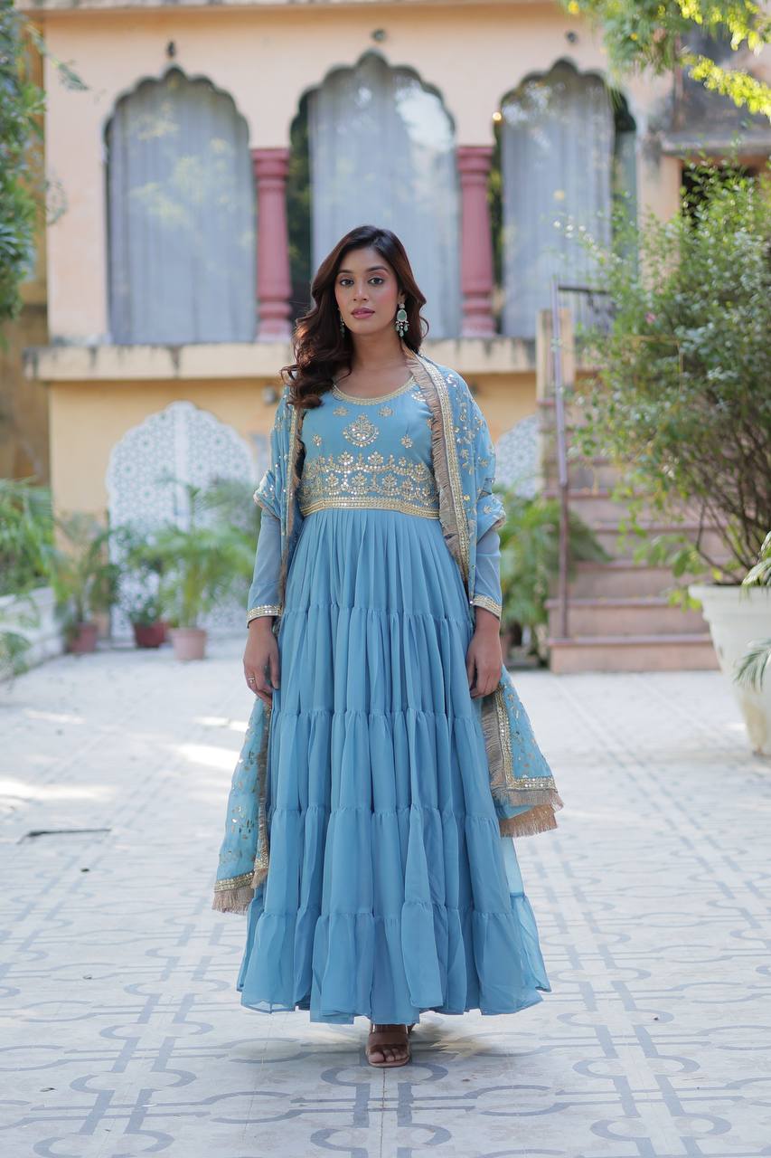Full Flair Gown: Indian Wedding & Party Wear