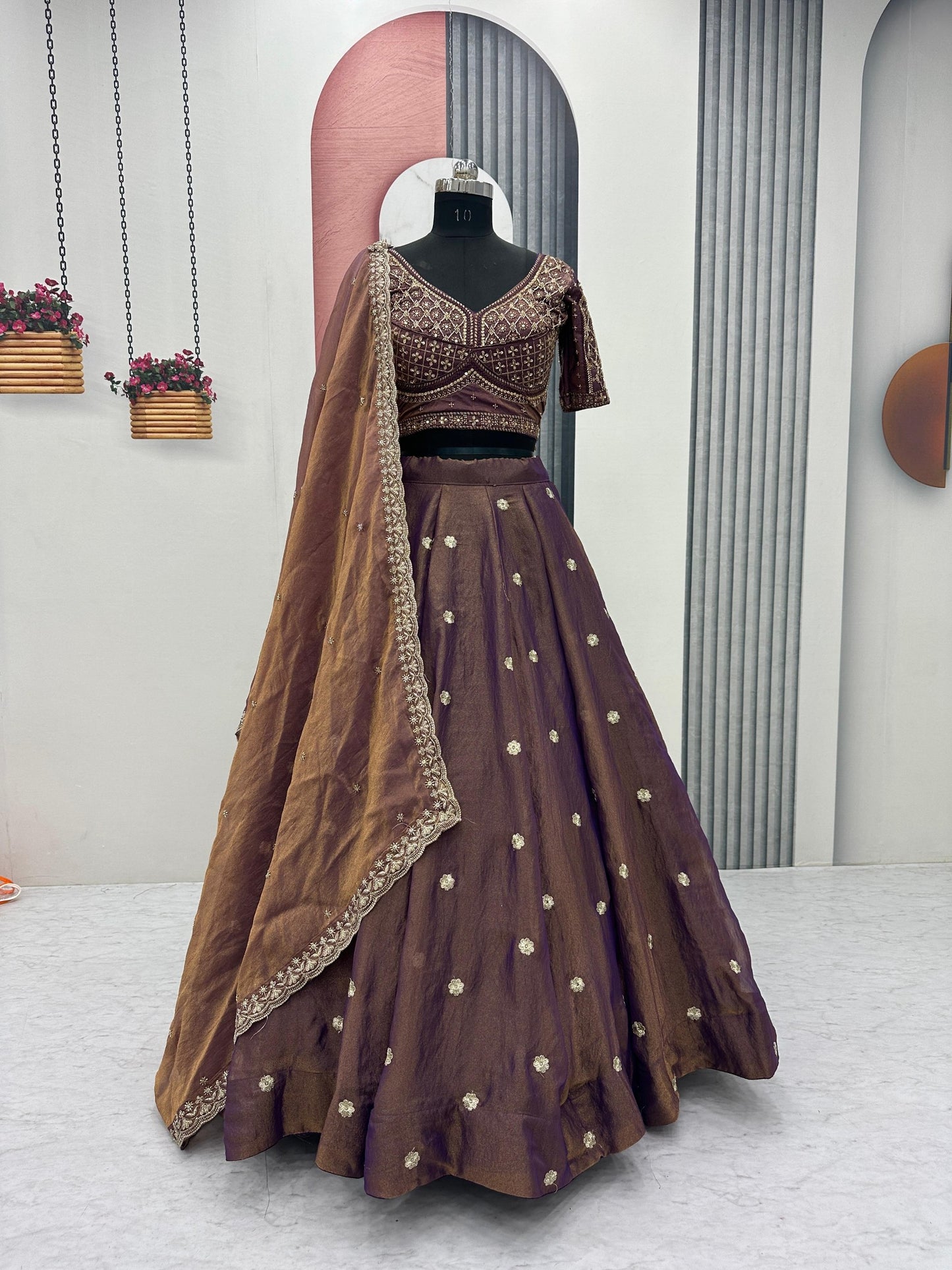 RangBhoomi Exclusive New Festival Lehenga Choli Set with Heavy Embroidery and Sequins