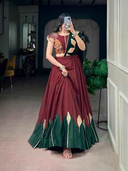RangBhoomi Chinon Gotta Patch Lehenga — Elegant Navratri & Garba Ensemble