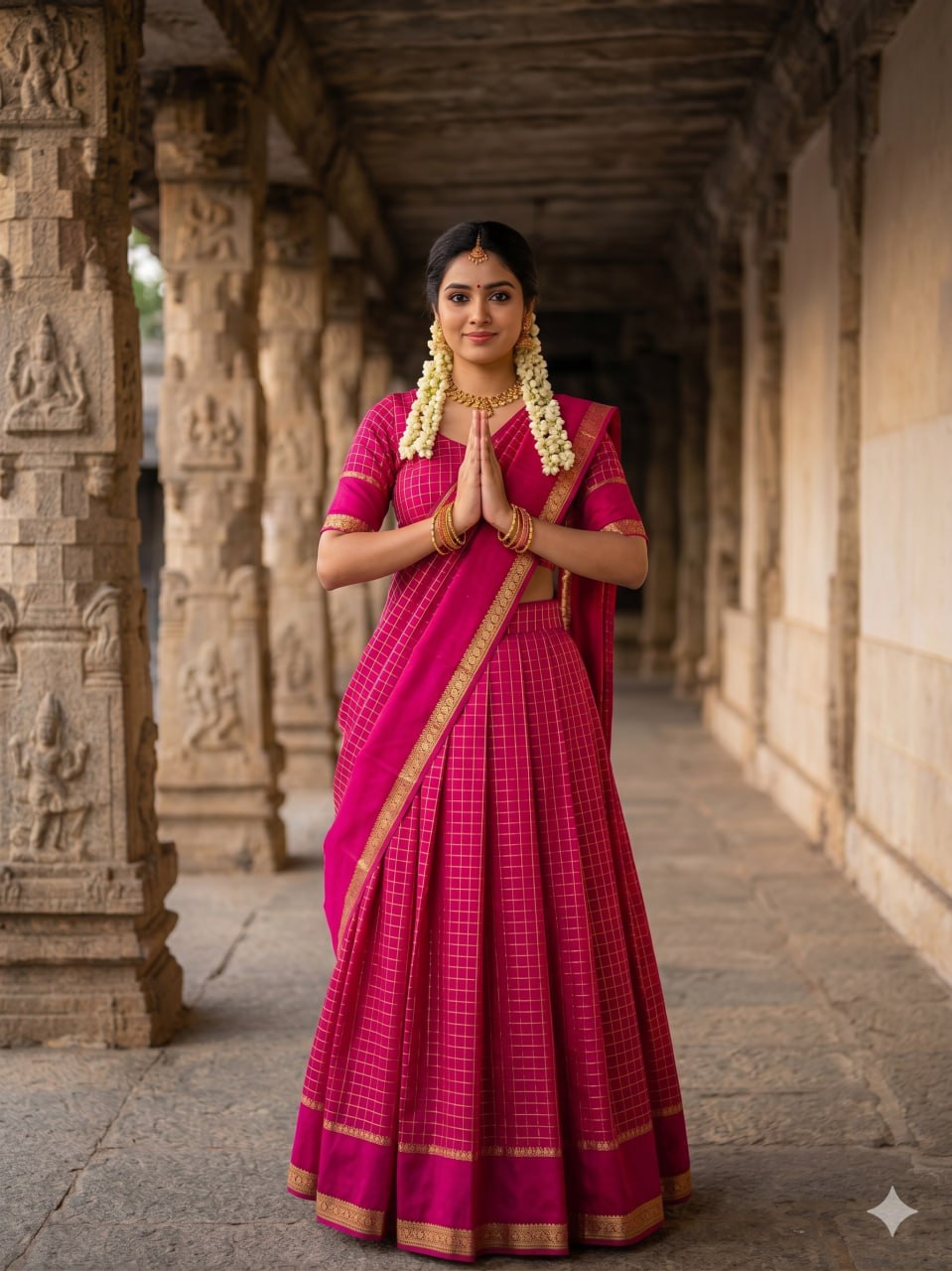 Elegant Pure Viscose Georgette Lehenga Choli Set with Zari Weaving and Hand-Dyed Chex Pattern
