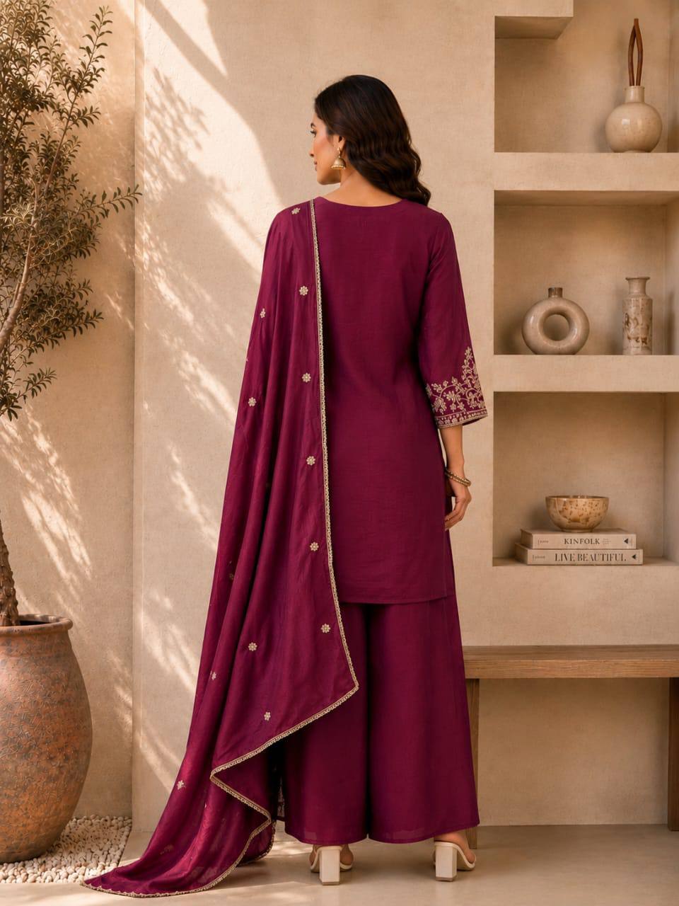 RangBhoomi Exclusive Designer Festival Wear Collection with Premium Embroidered Rangoli Crush Fabric
