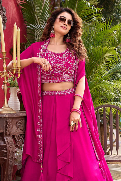 Exclusive New Wedding Lehenga Choli Set in Pure Vichitra Silk with Elegant Heavy Embroidery and Complete Stitching