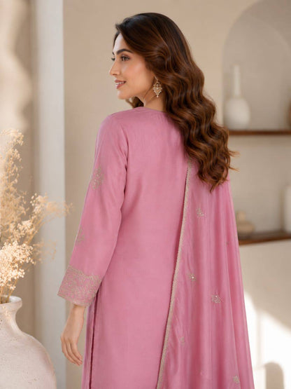 Exclusive Designer Collection for Festivals – Elegant Vichitra Silk Ensemble with Embroidered Sequence