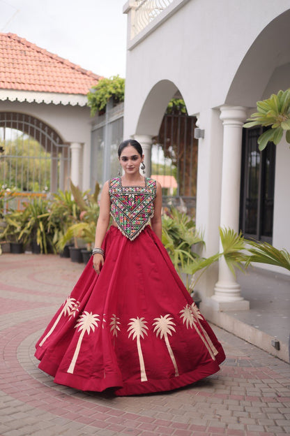 RangBhoomi Navratri Lehenga Choli Collection 2026 — Roman Fabric with Kutchi Embroidery