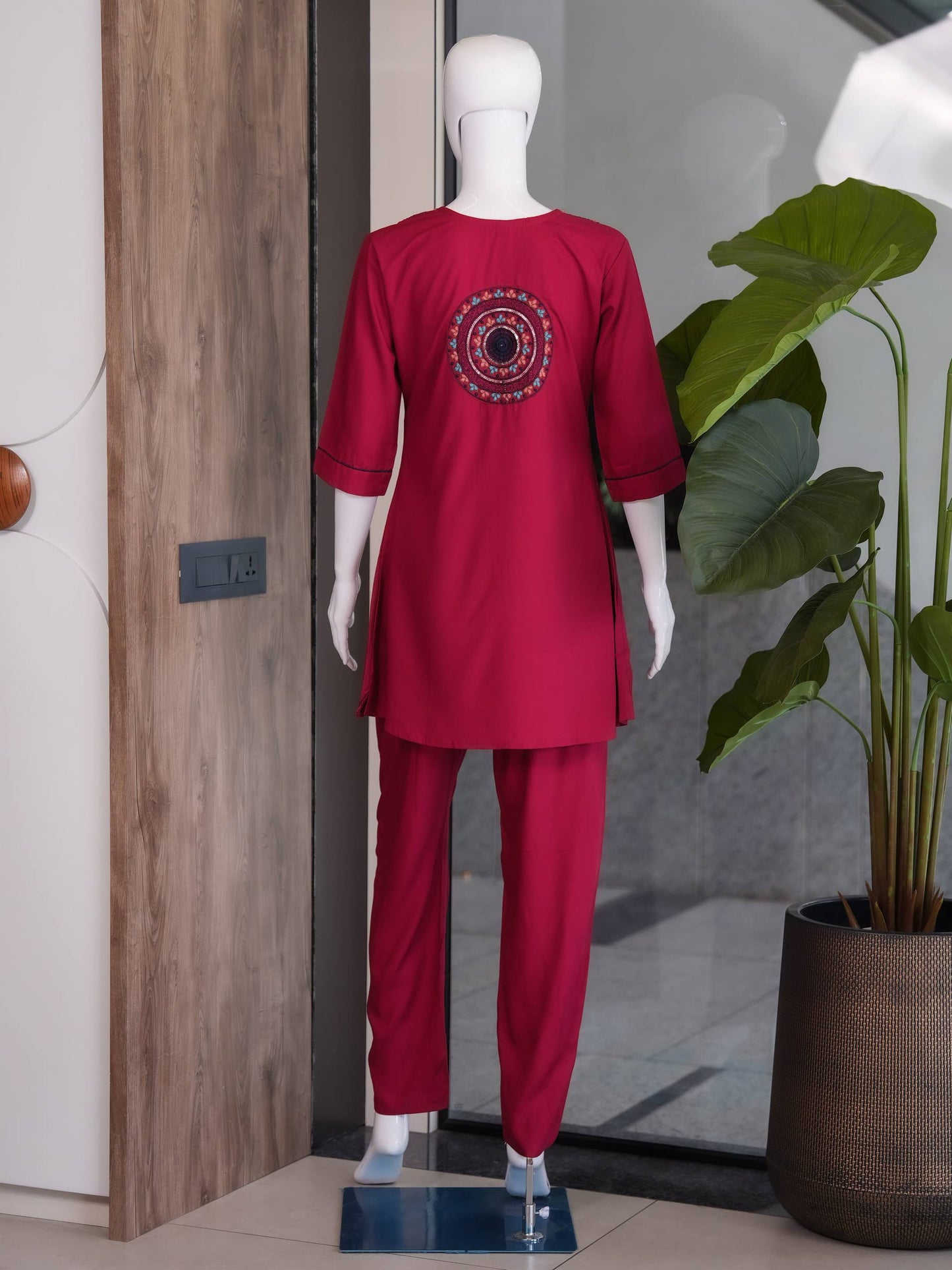 RangBhoomi Premium Reyon Kurti with Plazo Set - Comfortable Daily & Office Wear