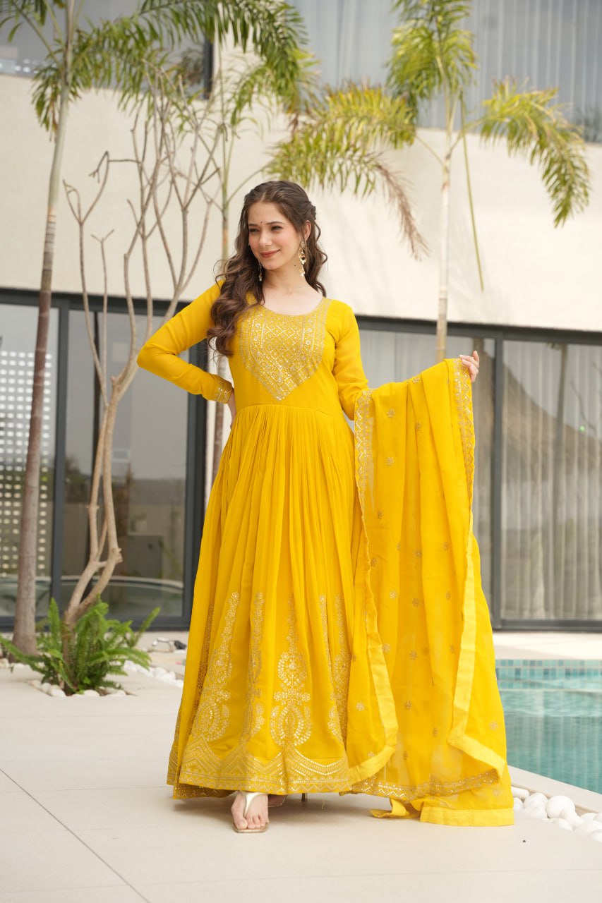 Elegant Designer Gown for Indian Celebrations