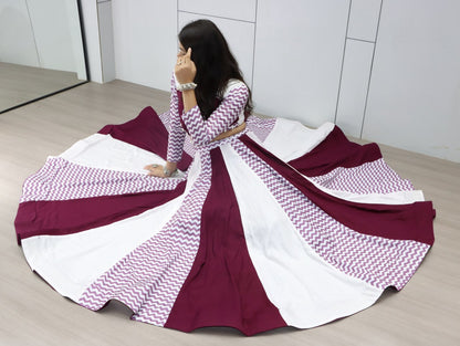 Ethnic Women's Pure Rayon Cotton Lehenga Set with Muslin Leheriya Pattern