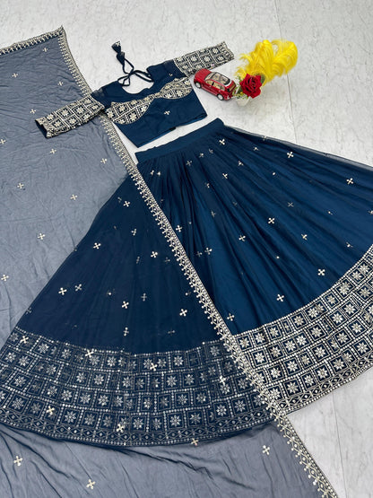 Exclusive Wedding Special Lehenga Choli by Tapi Creation – Elegant Fox Georgette Ensemble