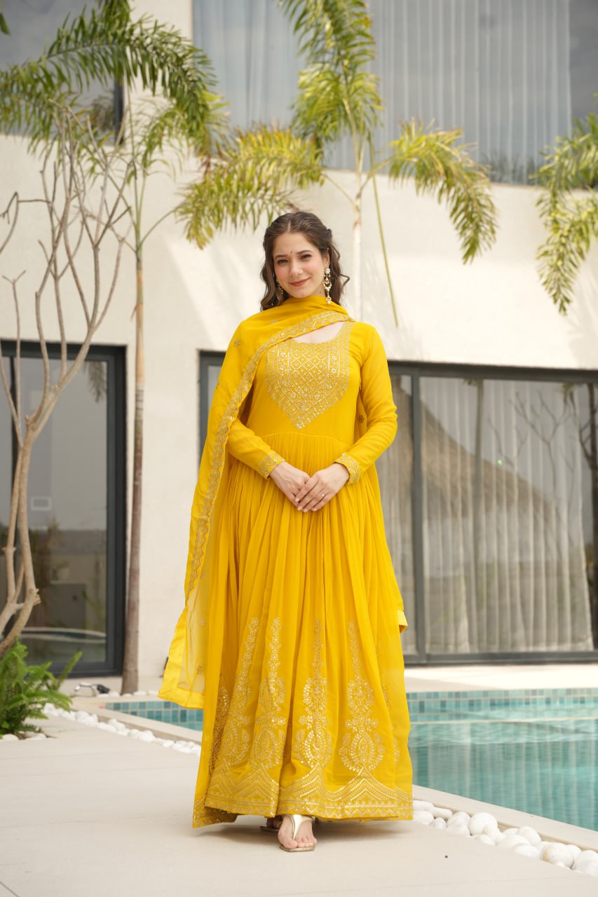 Elegant Designer Gown for Indian Celebrations