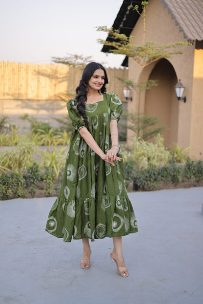RangBhoomi Premium Designer Ready-to-Wear Kurti Collection 2026 - Elegant Printed Cotton with Puff Sleeves and Fancy Square Neck