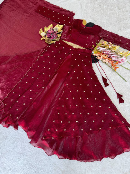 New Arrival: Top Trending Fully Stitched Soft Space Silk Lehenga with Elegant Sequins Embroidery and Beautifully Stitched Blouse – Perfect Blend of Traditional Charm and Modern Fashion