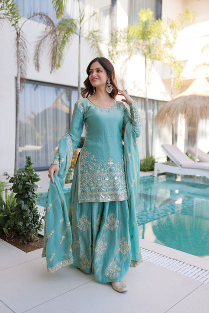 RangBhoomi Premium Designer Ready-to-Wear Top, Sharara, and Dupatta Collection 2026