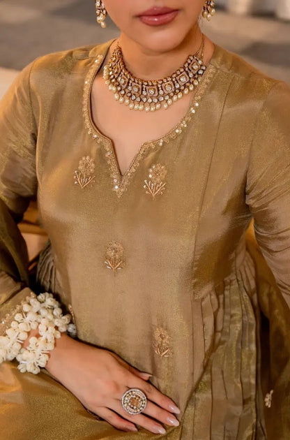 RangBhoomi Elegant Festival 3-Piece Set in Premium Chanderi Silk with Exquisite Embroidery and Organza Dupatta