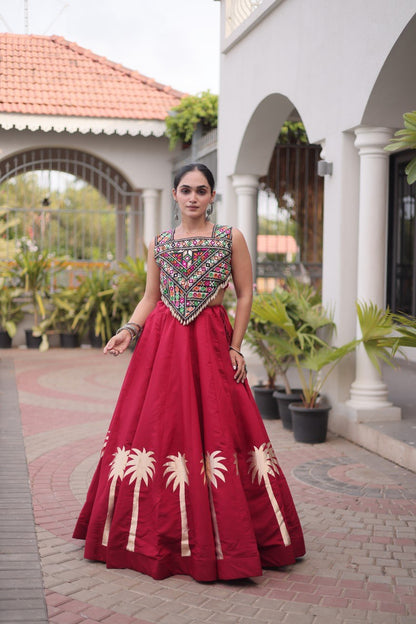 RangBhoomi Navratri Lehenga Choli Collection 2026 — Roman Fabric with Kutchi Embroidery