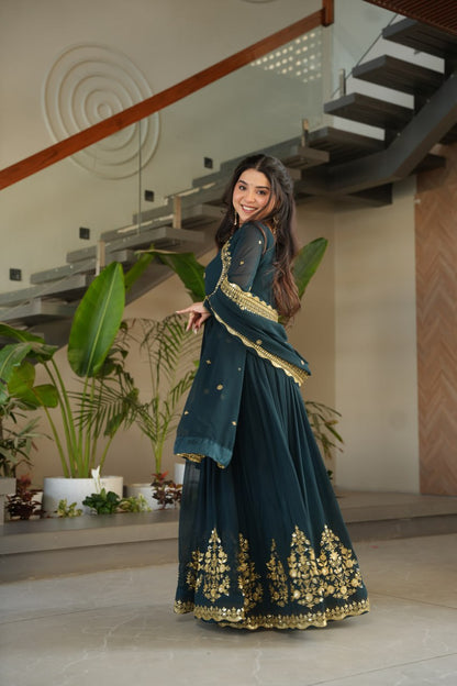 Exquisite Designer Gown with Dupatta – Limited Edition 2025