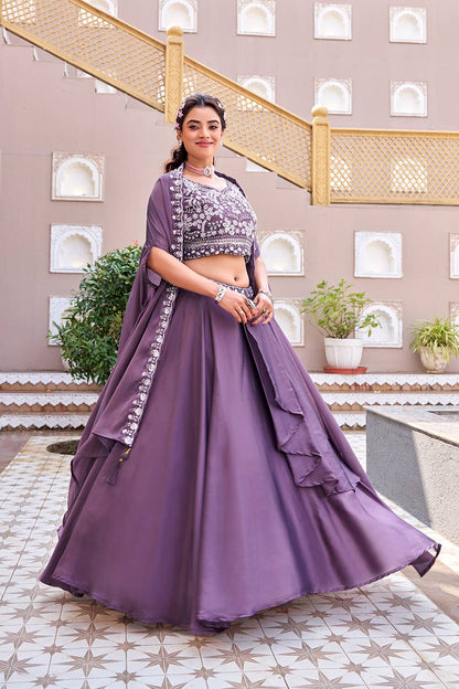 RangBhoomi Exclusive Wedding Special Lehenga Choli Set in Pure Rangoli Silk with Heavy Embroidery and Sequence Detailing