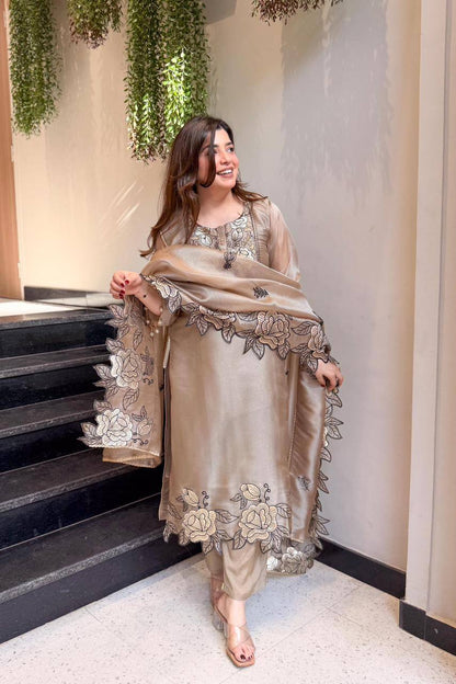 Elegant Designer Embroidered Cut-Work Suit for Unforgettable Wedding Moments