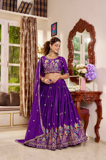RangBhoomi New Launch Wedding Collection Bridal Lehenga Choli with Rich Embroidery and Silk Fabric