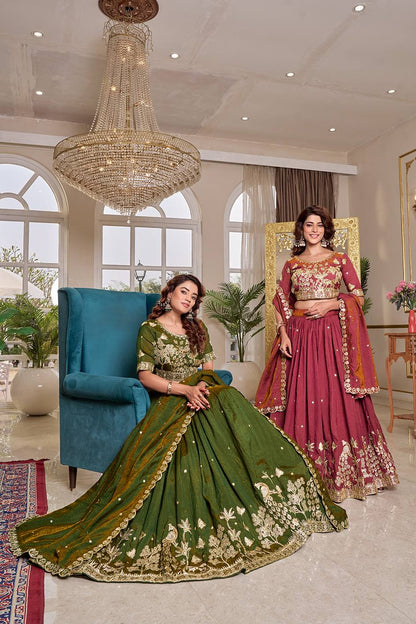 RangBhoomi Exclusive Wedding Collection Elegant Embroidered Lehenga Choli Set