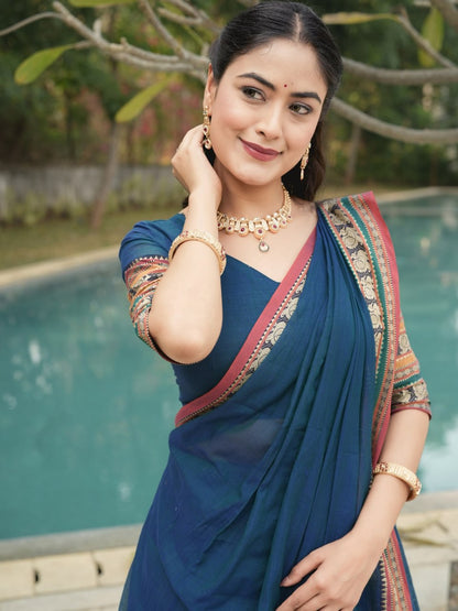 Pure Chanderi Cotton Lehenga Set for Timeless Elegance and Comfort