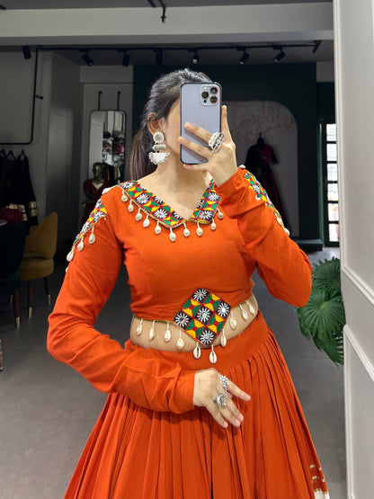 RangBhoomi Navratri Collection 2026 - Rayon Lehenga with Gamthi Patch & Gota Patti