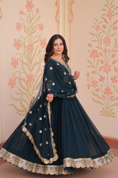 Designer Gown 2025 - Ready Made, Embroidered | Rangbhoomi