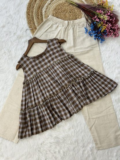 RangBhoomi Elegant Summer Linen Cotton Top and Pants Set