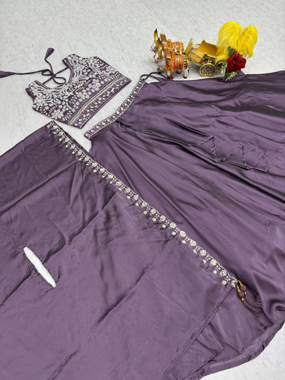 RangBhoomi Exclusive Wedding Special Lehenga Choli Set in Pure Rangoli Silk with Heavy Embroidery and Sequence Detailing