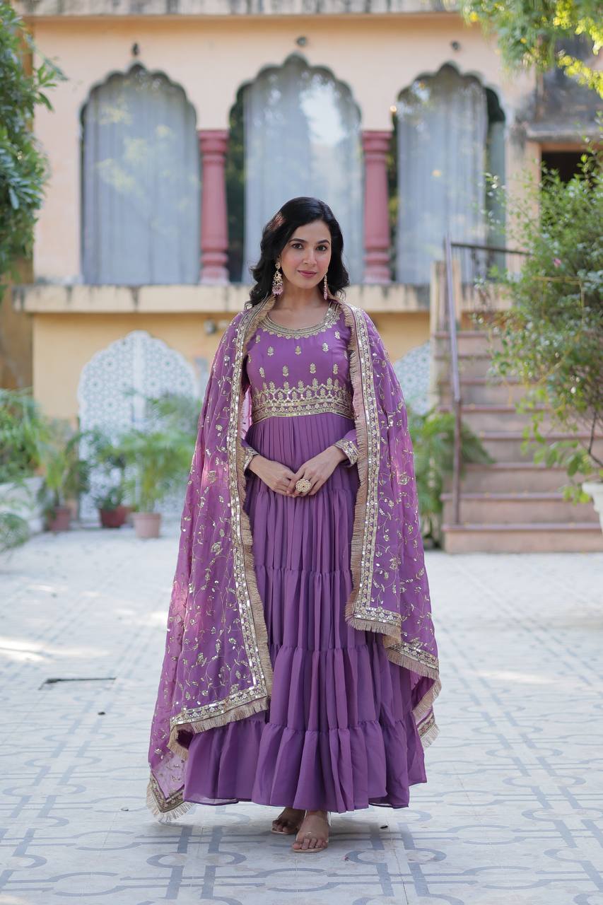 Full Flair Gown: Indian Wedding & Party Wear