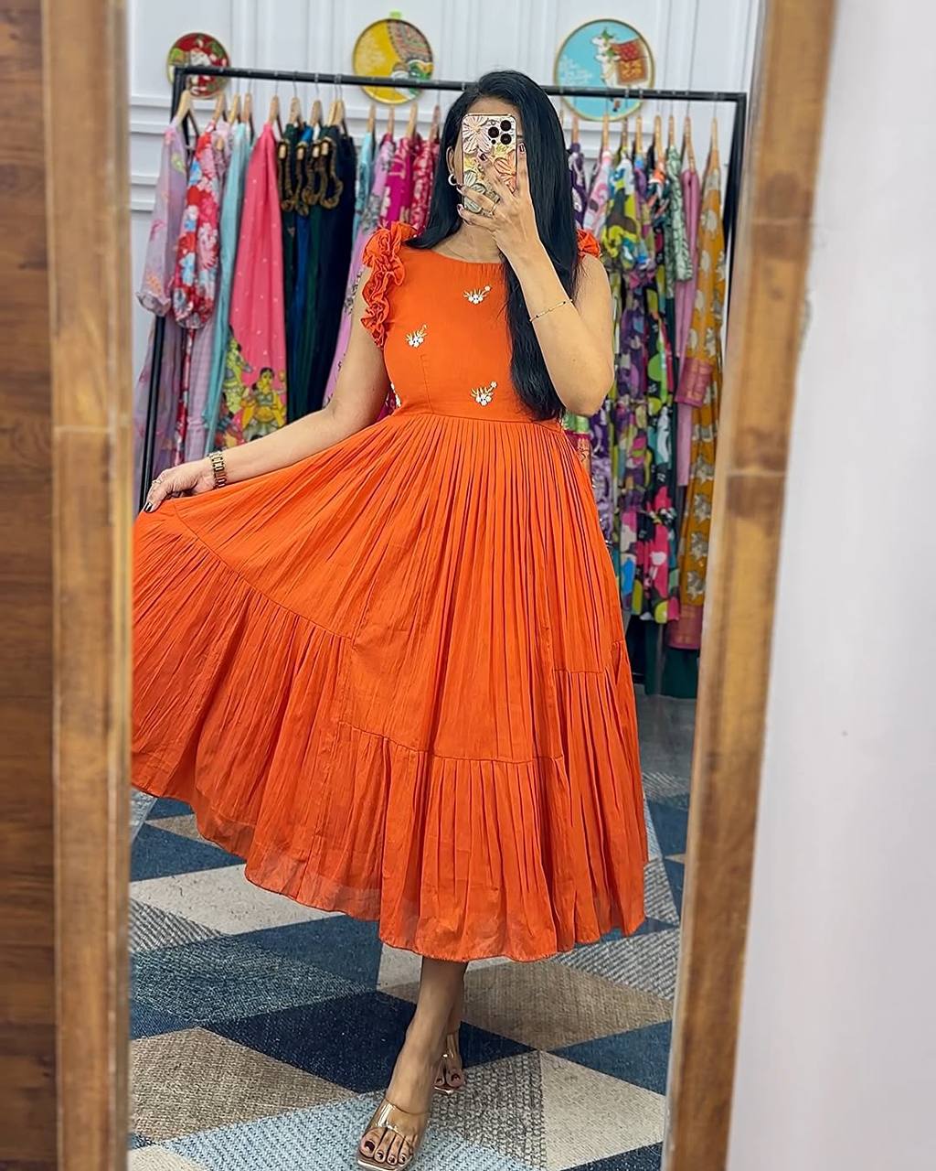 Pleated Midi